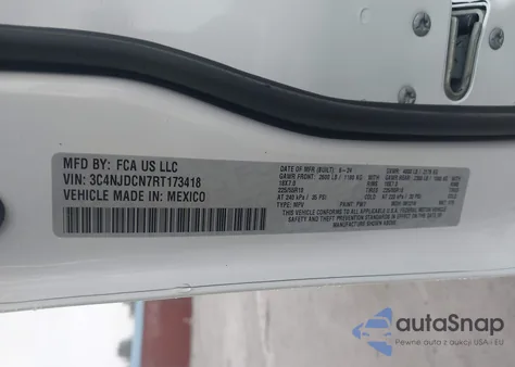 2024 Jeep Compass Limited 4X4 z USA, uszkodzony, nr VIN 3C4NJDCN7RT173418